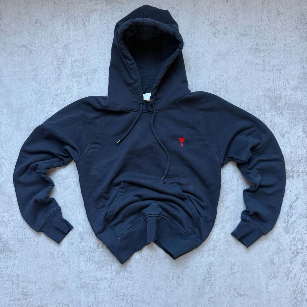 Ami Paris Ami De Coeur Hoodie Black